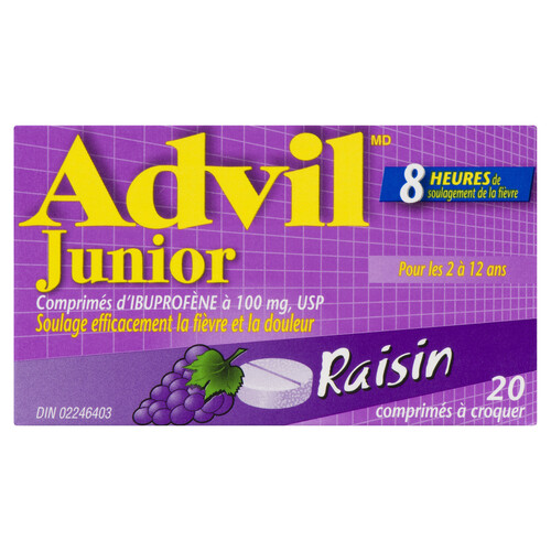 Advil Junior Strength Chewable Tablets Grape 20 EA