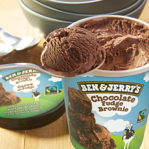 Ben & Jerry's Ice Cream Chocolate Fudge Brownie Fairtrade Ingredients 473 ml