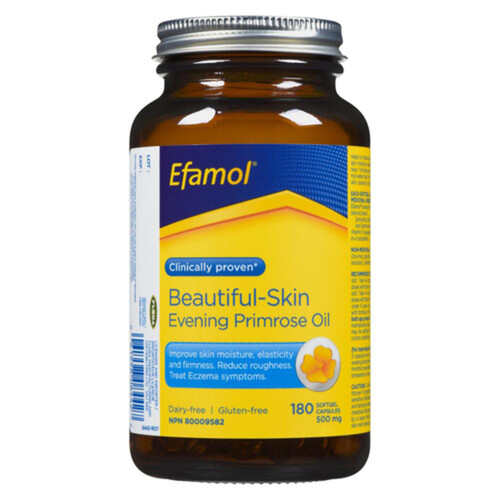 Efamol Beautiful-Skin Evening Primrose Oil 500 mg Softgel Capsules 180 Count