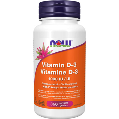 Now Vitamin D3 1000 IU Softgels 360 Count