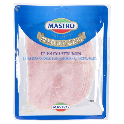 Mastro Prosciutto Cotto Sliced Meat Extra Lean Cooked Ham 125 g