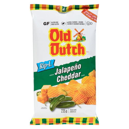 Old Dutch Gluten-Free Potato Chips Jalapeno & Cheddar 235 g