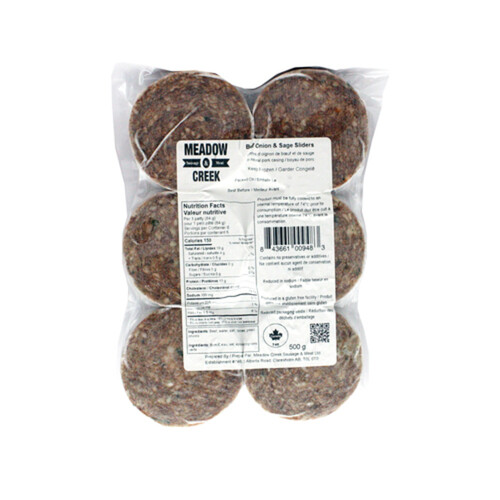 Meadow Creek Sliders Beef/Onion 500 g