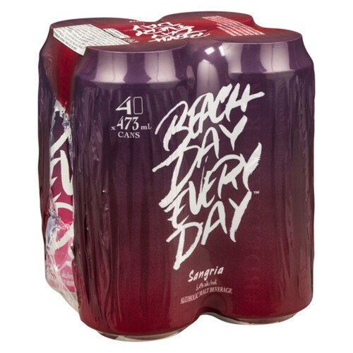 Beach Day Everyday Beer 5.4% Alcohol Sangria 4 x 473 ml (cans)