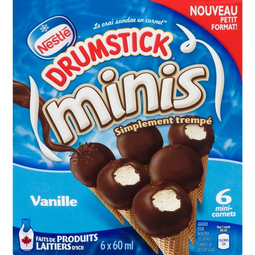 Nestlé Drumstick Frozen Minis Dipped Vanilla 6 x 60 ml
