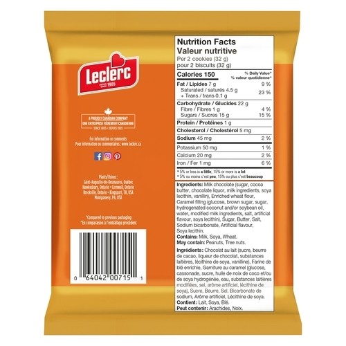 Leclerc Celebration Milk Chocolate Coated Cookies Caramel Truffle 240 g