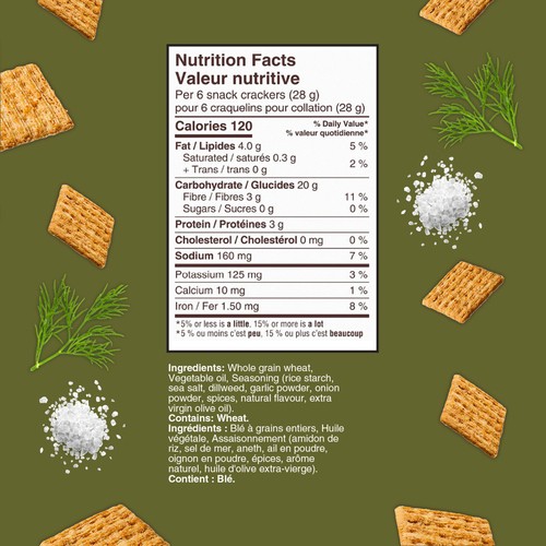 Triscuit Dill Crackers Sea Salt & Olive Oil 200 g