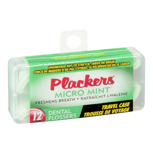 Plackers Dental Flosser Micro Mint 12 Pack