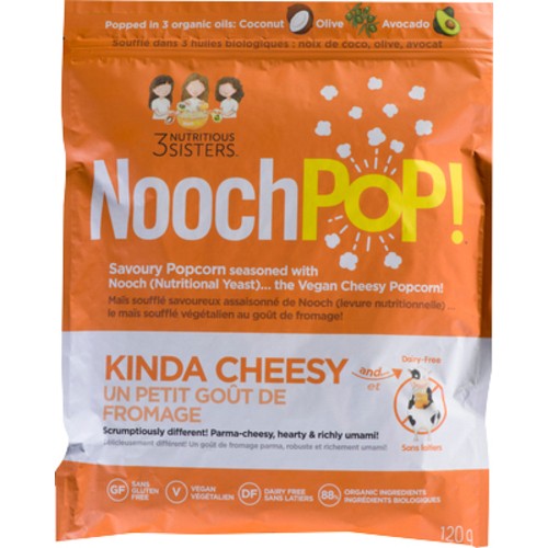 Noochpop Gluten-Free Vegan Popcorn Kinda Cheesy 120 g