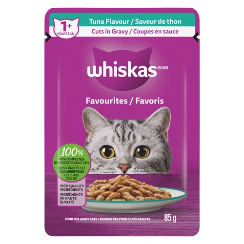 Whiskas Favourites Wet Cat Food Tuna Cuts in Gravy 85 g