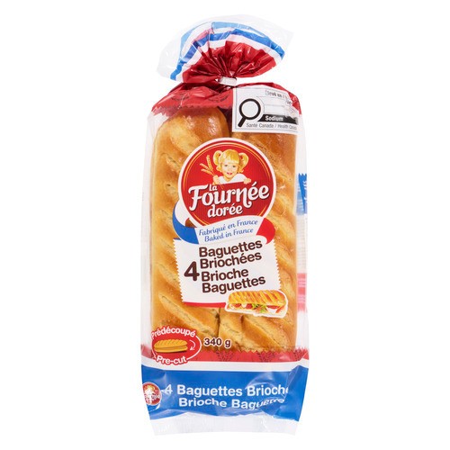 Fournée Dorée 4 Brioche Baguettes 340 g (frozen)