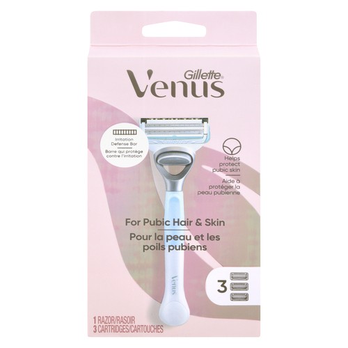 Gillette Venus Razor For Pubic Hair And Skin 1 Razor 3 Cartridges