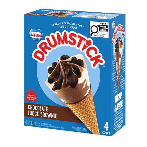 Nestle Drumstick Frozen Cones Chocolate Fudge Brownie 4 x 130 ml