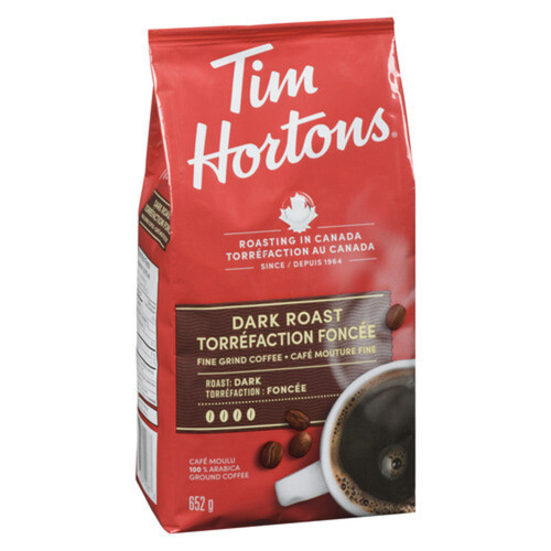 Tim Hortons Coffee Dark Roast Bag 652 g