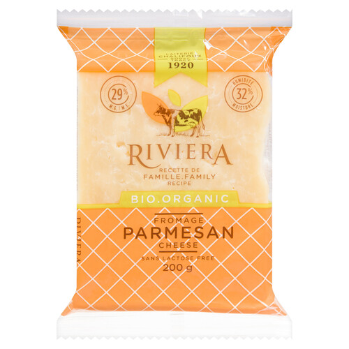 Riviera Lactose-Free Organic Parmesan Cheese 200 g