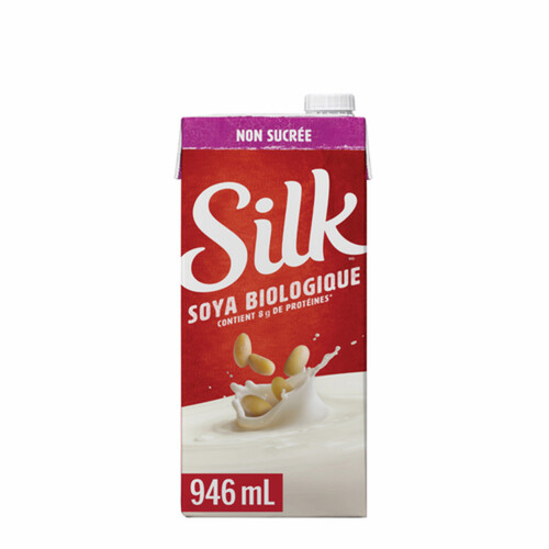 Silk Organic Dairy-Free Soy Beverage Unsweetened Original 946 ml
