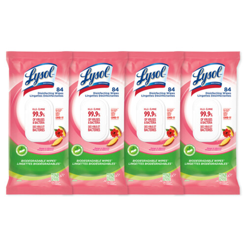 Lysol Disinfecting Wipes Mango Hibiscus 84 Count