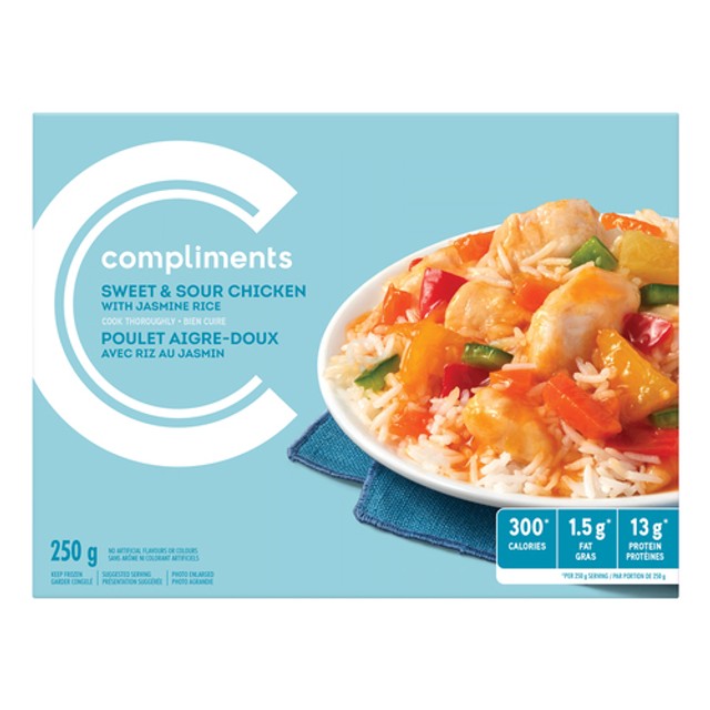 Compliments Instant Rice Compliments Balance Frozen Entree Sweet & Sour Chicken With Jasmine ...