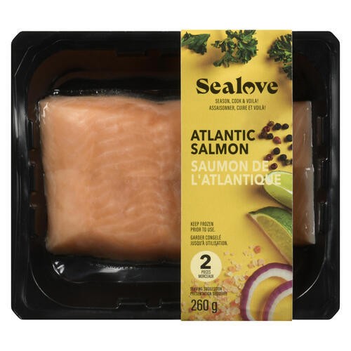 Sealove Frozen Atlantic Salmon Portions 260 g