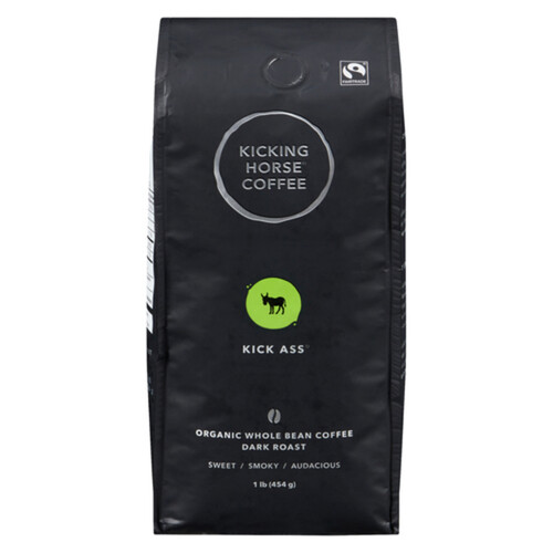 Kicking Horse Organic Whole Bean Coffee Kick Ass Dark Roast 454 g