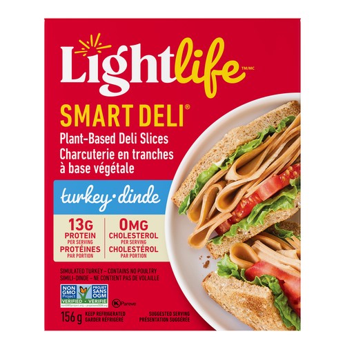 Lightlife Plant-Based Vegan Turkey Slices Smart Deli 156 g