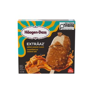 Haagen-Dazs Barres De Crème Glacée Exträaz Croustillant Au Caramel Salé 216 ml