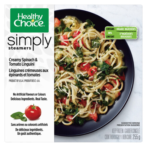 Healthy Choice Frozen Entrée Simply Steamers Creamy Spinach & Tomato Linguini 255 g  