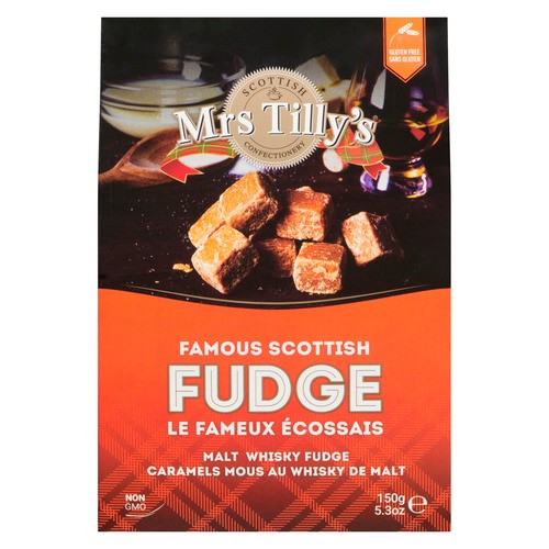 Mrs Tilly's Famous Scottish Fudge Malt Whisky 150 g