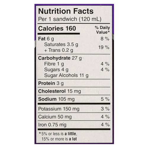 Chapman's No Sugar Added Ice Cream Sandwiches Vanilla 720 ml