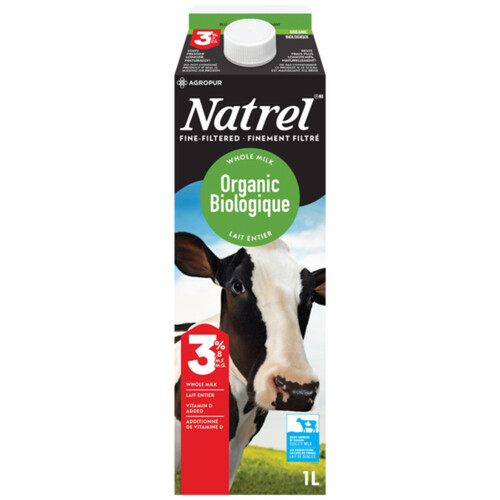 Natrel Organic 3.8% Milk Whole 1 L
