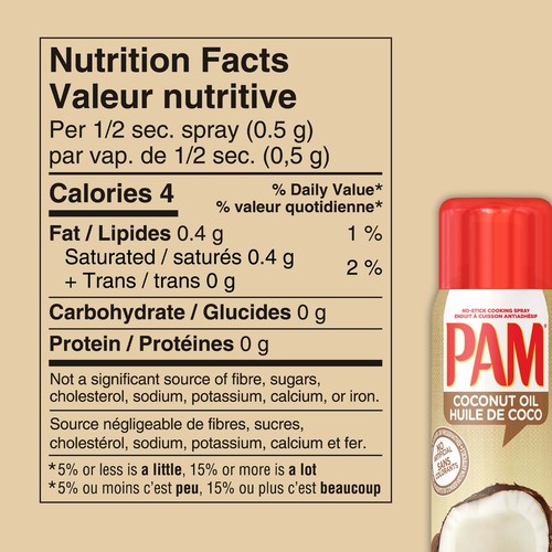 Pam Coconut Oil Non -Stick Cooking Spray 113 g