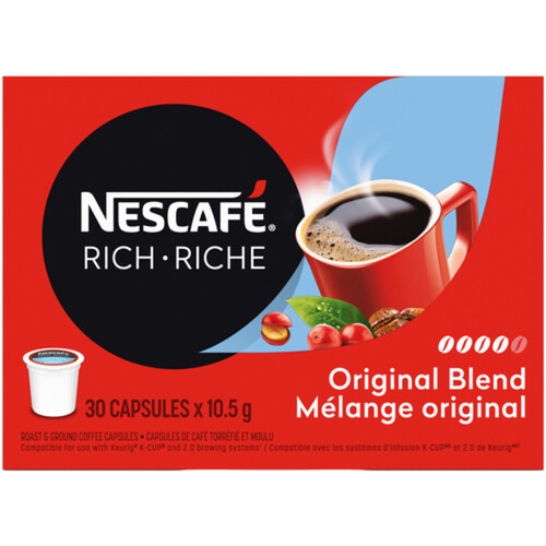 Nescafé Rich Coffee Pods Original Blend Capsules 30 x 10.5 g