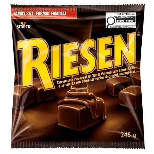 Riesen Caramels Covered in Rich European Chocolate Family Size 245 g
