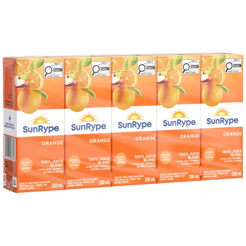 SunRype Pure Orange Juice Boxes 5 x 200 ml
