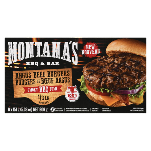 Montana's Frozen Canadian Angus Beef Burger 906 g