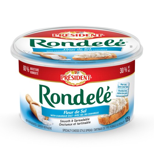 President Rondele Cheese Spread Fleur De Sel 125 g