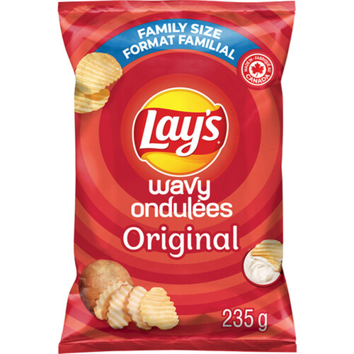 Lay's Wavy Potato Chips Original 235 g