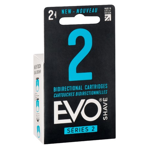 EvoShave Wet Shaving Razor Cartridges Unisex 2 Pack