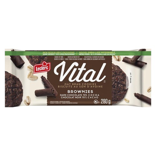 Leclerc Vital Cookies Oat Bran Brownies 280 g