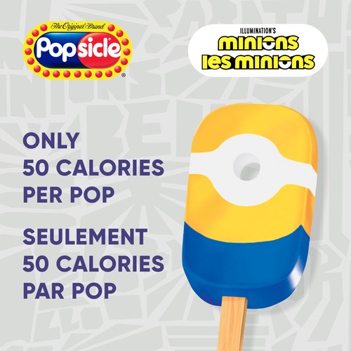 Popsicle Minions Ice Pops Strawberry, Banana & Blue Raspberry 6 x 60 ml