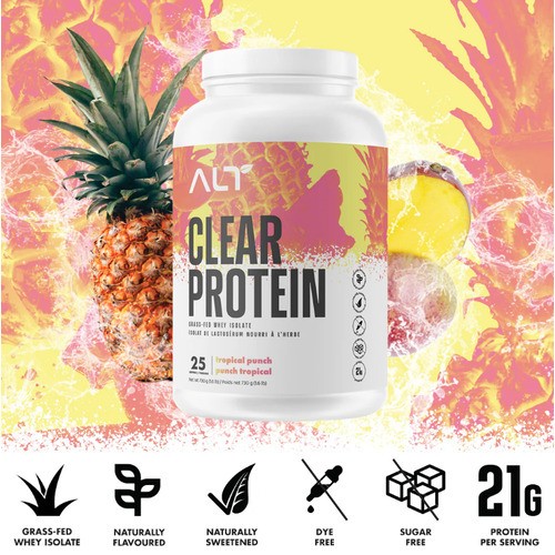 ALT Clear Protein Grass-Fed Whey Isolate Tropical Punch 730 g