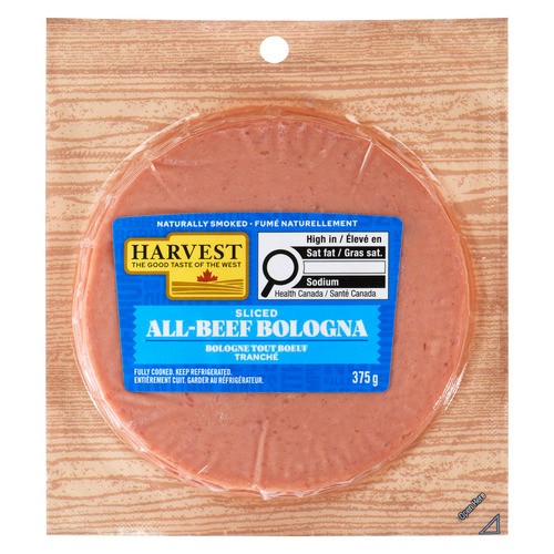 Harvest Meats All Beef Sliced Bologna 375 g