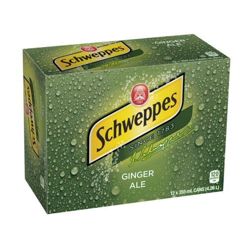 Schweppes Soft Drink Ginger Ale 12 x 355 ml (cans)