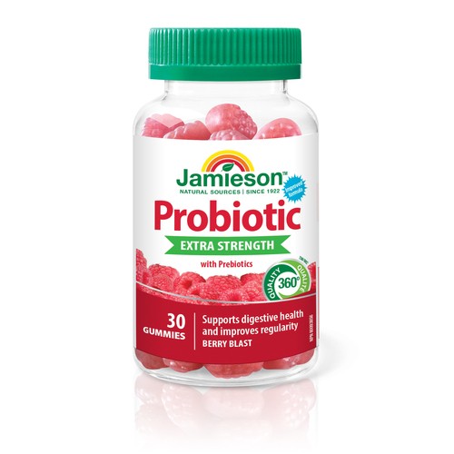 Jamieson Probiotic Extra Strength Gummies Berry Blast 30 Count