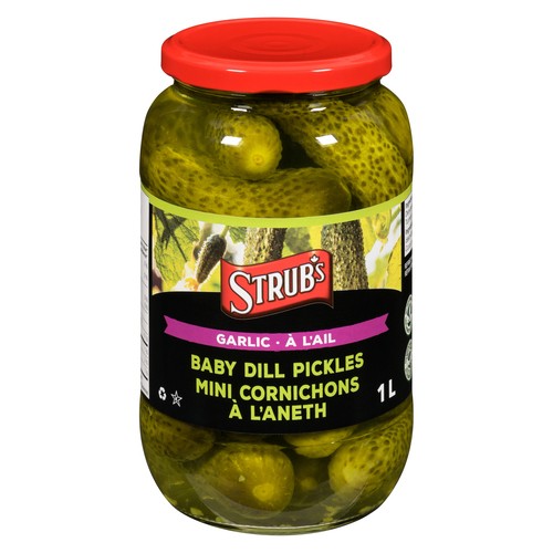 Strub's Baby Dill Pickles Garlic 1 L