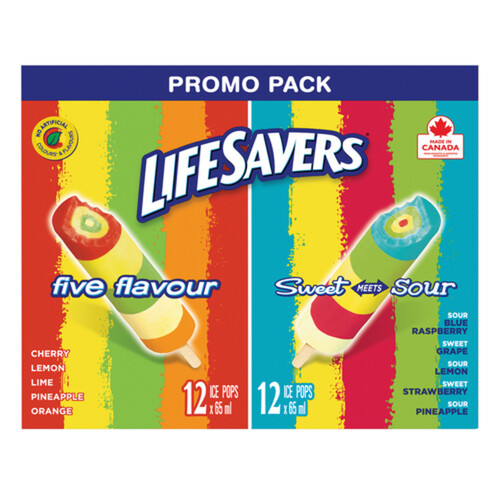 Lifesavers Ice Cream Pops Variety Pack 24 x 65 ml