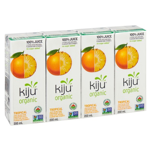 Kiju Organic Juice Tropical Fruit 4 x 200 ml