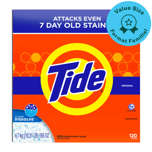 Tide High Efficiency Laundry Detergent 120 Loads 4.7 kg