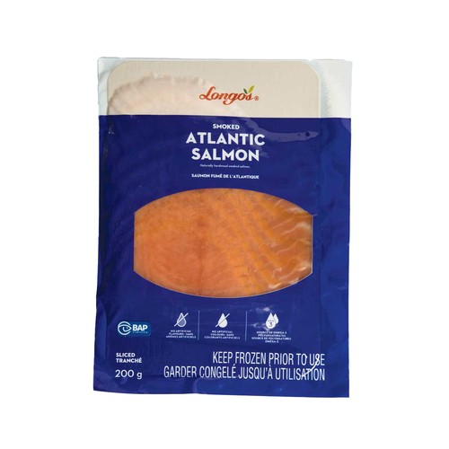Longo's Frozen Atlantic Salmon Smoked 200 g