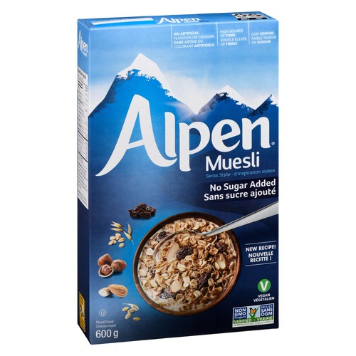 Alpen Muesli Cereal Swiss Style No Sugar Added 600 g